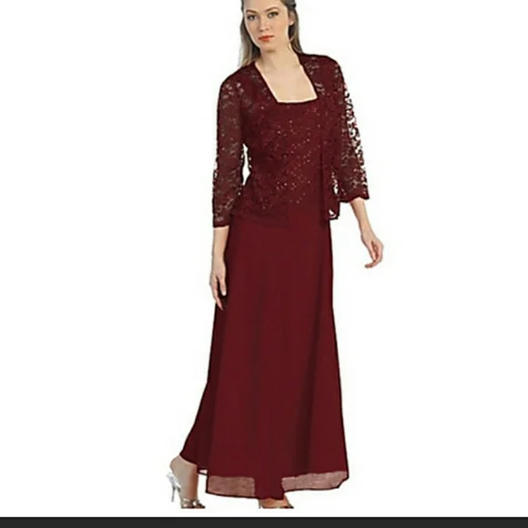 Light In The Box | Dresses | Womans Two Piece Dress Maxi Wine | Poshmark